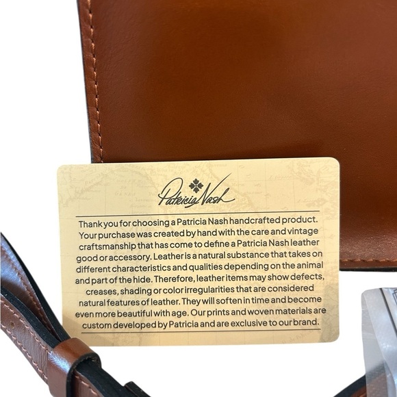 Patricia Nash Heritage Nazaire Top Zip Crossbody Bag - Vallata Tan - NWT - Picture 12 of 14